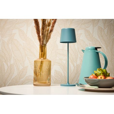 Papier peint intissé feuille et palmier, style jungle et tropical aux tons beige, crème et or - 10,05 x 0,53 m (1/5)