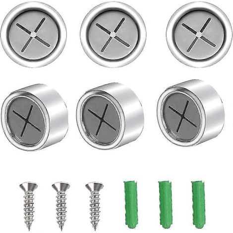 Lot de 6 porte-torchons autocollants, crochets et pinces ronds en ABS de qualité supérieure, cadeau idéal (1/5)