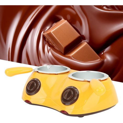 Fundidor de chocolate eléctrico de doble recipiente, capacidad de 250 ml, temperatura ajustable 40°/70°, material: PP/aluminio, ideal para fondue y elaboración de chocolates, un práctico electrodomést (1/5)