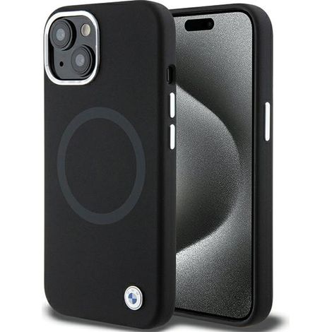 BMW BMHMP15SSILBK2 iPhone 15 / 14 / 13 6.1" nero/nero Sigillo Silicone Liquido MagSafe (1/5)