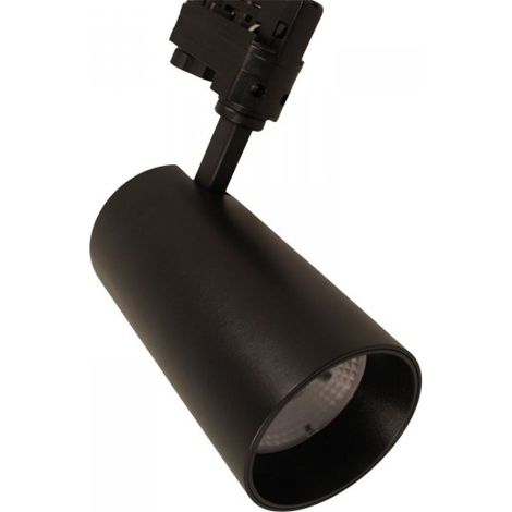 Faro Lampada Led A Binario 30W 2800lm Trifase CCT Angolo Luce 50 Gradi CRI90 UGR19 Carcassa Nera 3000K 4000K 6000K 3 In 1 D80X157mm
