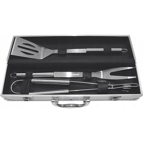 Fieldmann FZG 9014 set outils barbecue acier inoxydable argenté (1/3)
