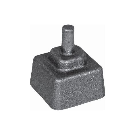 Deco Fer Forge – Crapaudine fixe en fonte – Largeur 55mm – Hauteur 66mm – Axe Ø12mm – Fixation à sceller – Pour béton armé