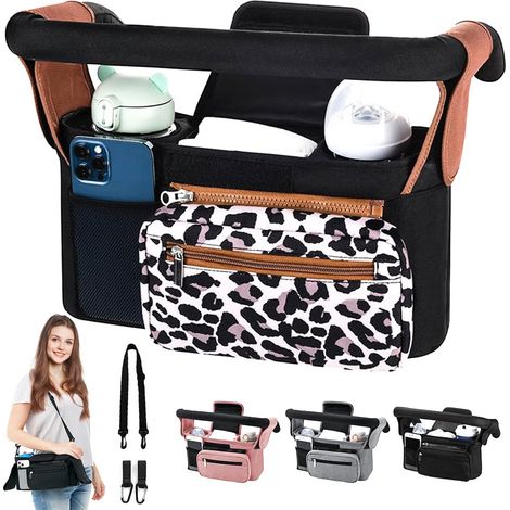 Panier de vélo amovible en osier pour enfants et filles - 2 sangles réglables - Marron - Universel pour vélos de 12 à 20 pouces (1/5)