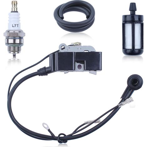 Atunne Ignition Coil for Husqvarna 340 345 346 346XP 350 351 353 357 357XP 359 362 365 365 Chainsaw Ignition Coil with Fuel Filter Spark Plug Replacement 537 81 27-01 (1/5)