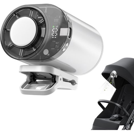 Ventilateur Pince Pour Lit Rechargeable Rotatif 3000 mAh (1/5)