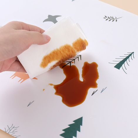 Set de table imperméable et résistant à l'huile, dessous de plat anti-brûlure, tapis isolant thermique mignon et frais pour la maison, set de table (1/5)