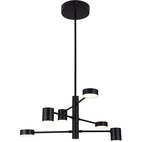 Lampadario LED Rabalux Solomon 30W nero opaco Ø57cm (1/3)