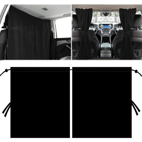 Rideaux de séparation pour voiture, protection solaire, amovibles, rideaux de séparation pour voiture, protection solaire (140 x 80 cm) (1/5)