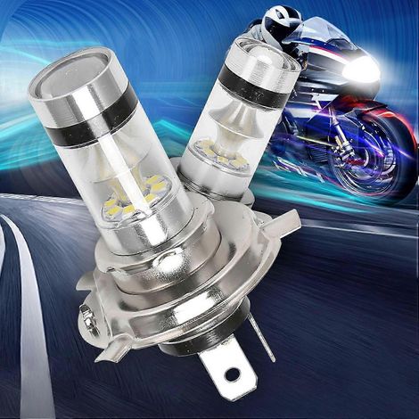 Stück H4 9003 HB2 LED-Motorradscheinwerferlampen HID Fern- und Abblendlicht 6500K Weiß