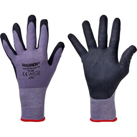 GUANTI LAVORO NITRILE NERO TOUCH TRASPIRANTI TG. 8 MAURER - CF.CAVALIER