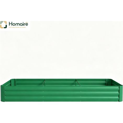 Bac surélevé en acier vert 240 x 120 x 30 cm HOMAIRE (1/5)