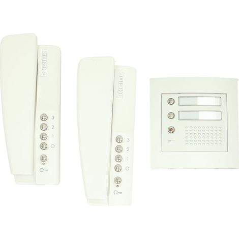 Kit interphone Swing SFERA encastré 1 station de porte (alu),2 stations int.