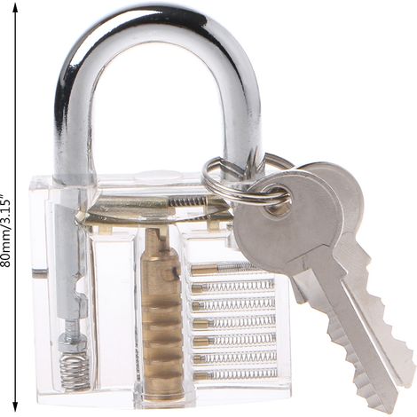 Cadenas de sécurité, 80 mm, avec 2 clés, pour casiers, gymnases et écoles, pour installation à domicile et usage quotidien.-AquaForge (1/5)