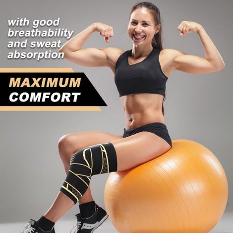 Genouillères - Compression Ergonomique avec Double Sangle - Pour Activités Sportives et Rééducation - 2 Pièces (1/5)