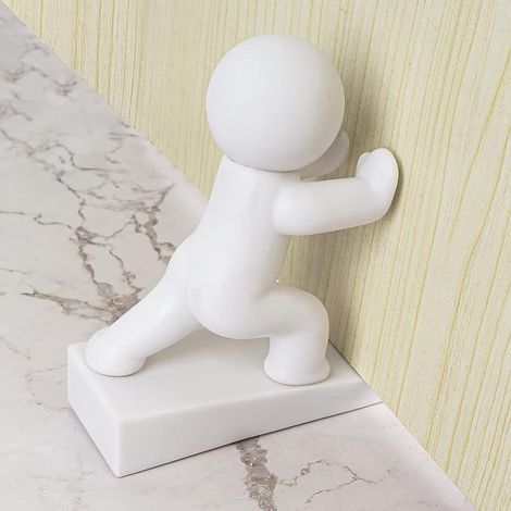 Butoir de porte mignon, butoir de porte décoratif Buddy, protège vos sols (blanc, 1 paquet) (1/5)
