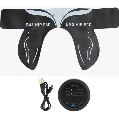 Appareil de musculation fessier micro-courant 6 modes 18 niveaux pour raffermir et galber les hanches noir (1/5)
