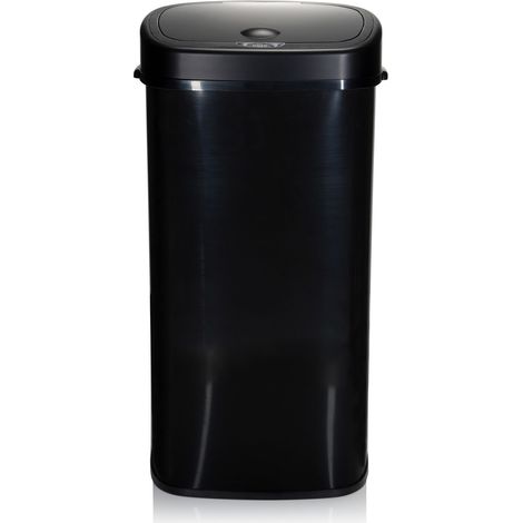 Abfallsammler / Mülleimer CLEAN VI mit Sensor 68L Stahl schwarz hjh OFFICE