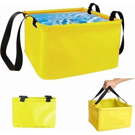 Cuvette Pliante Extérieure,15 litres Bassine Pliable D'extérieur,pour Le Camping,Cuvette Pliante en Toile de Bâche Durable pour Le Camping (1/5)