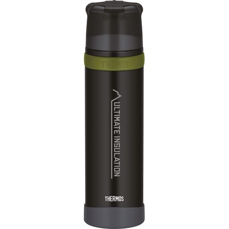 Thermos Mountain Beverage Bottle Bottiglia, Acciaio Inossidabile, Carbone Nero Opaco, 900 ml (1/5)