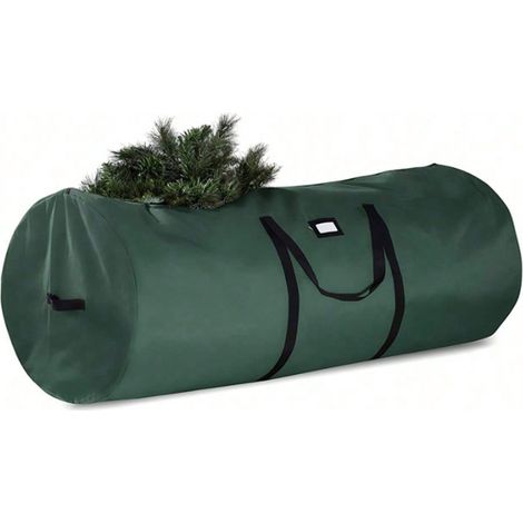 Sac de rangement sapin de Noël vert 152x74 cm, housse cylindrique renforcée pour stocker arbre artificiel et décorations (1/2)