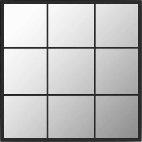 Wandspiegel Schwarz 60x60 cm Metall vidaXL