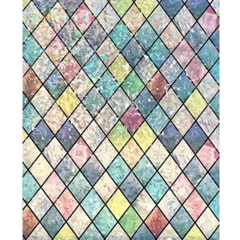 Film pour vitrail, 30200cm, Autocollants en Verre colorés, adhésif Statique, PVC réutilisable, Film de confidentialité épais pour fenêtre, pour la Maison, Le Bureau, l'école (1/5)