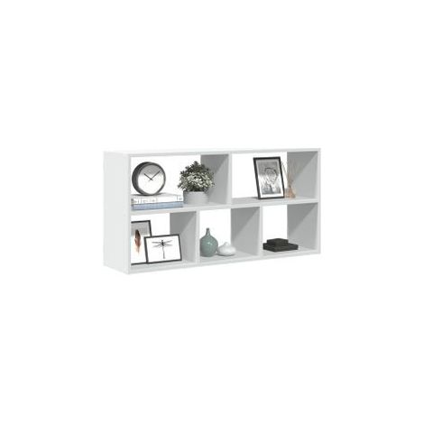 Étagère murale blanc 100x25x50 bois d'ingénierie (1/5)