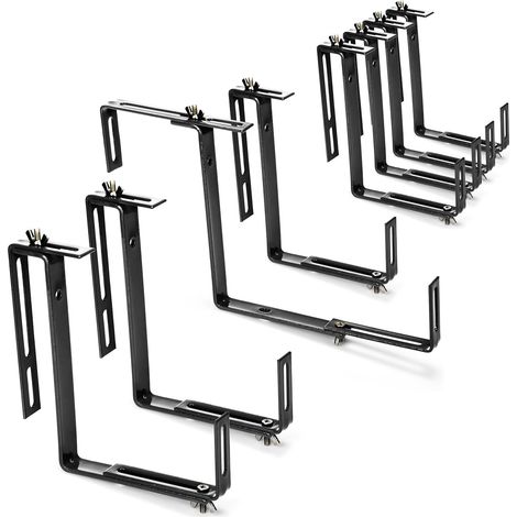 Lot de 8 Supports Jardinière Balcon et Garde Corps (1/5)