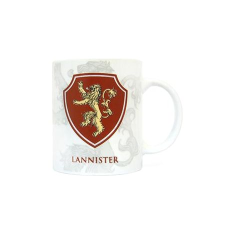 Game of Thrones - Game of Thrones Lannister-Schild Keramikbecher (SD Toys SDTHBO02092) Game of Thrones Lannister-Schild Becher, Keramik, weiß, 9 cm
