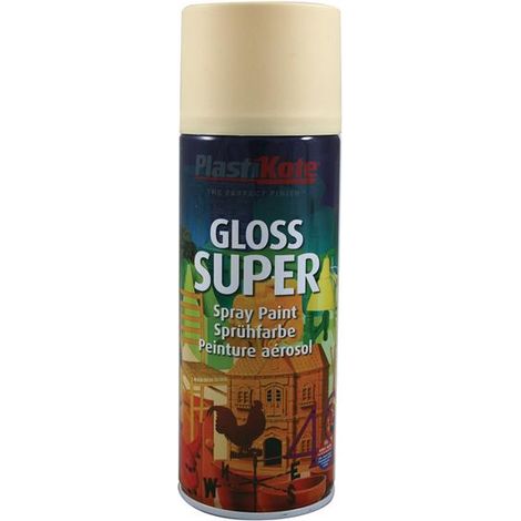 PlastiKote 011112 Gloss Super Spray Antique White 400ml PKT1112