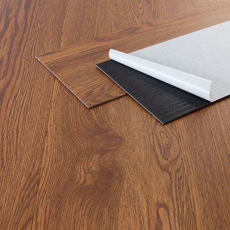 ML-Design Suelo Vinílico Adhesivo de PVC 2,23m² Color Rojo Roble-Marrón Grosor 2mm Planchas de Vinilo Autoadhesivas 91,5x15,3cm 16x Láminas Aspecto Madera Antideslizante Impermeable Fácil Instalación