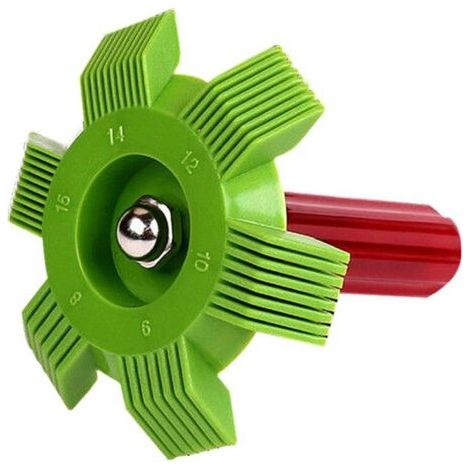 Pair - 2 pièces ensemble de brosse et de peigne de nettoyage d'aileron de condenseur de climatiseur nettoyant lisseur Kit de bobine de réfrigérateur entretien de CVC outil de nettoyage de réparation d (1/5)