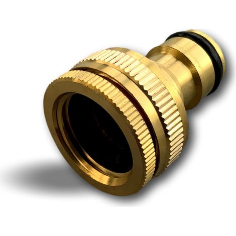 Adaptateur double Version femelle Tétine en laiton avec un joint torique - Quantité x 1 - 1/2' (13 mm) & 3/4' (19 mm) (1/5)