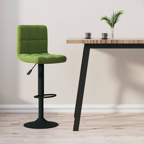 vidaXL Tabouret de bar Vert clair Velours (1/5)