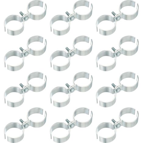 12pcs Colliers Pour Grillage À Chaînes 1-3/8" Galvanisés (1/5)