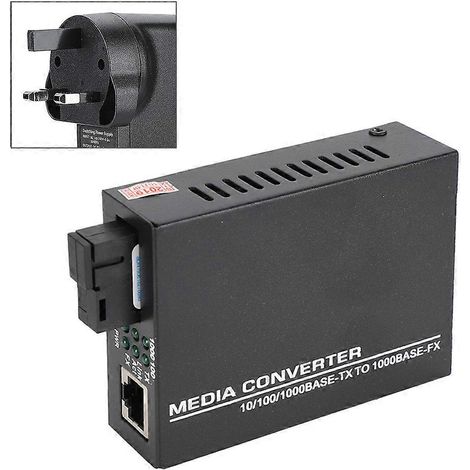 Convertisseur Fibre Optique Monomode 1000Mbps, Émetteur-Récepteur Ethernet Gigabit pour Liaison Longue Distance (1/5)