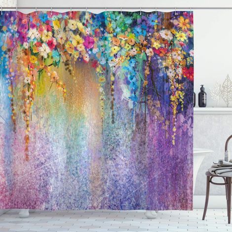 Rideau de douche 180x180 cm pour salle de bain décor de salle de (1/4)