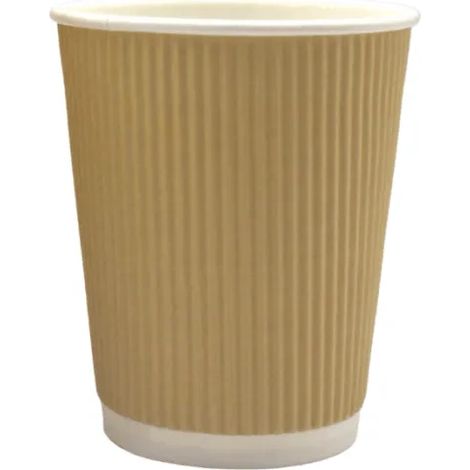 Gobelets en papier kraft rainuré de 250 ml, 25 pièces offertes. (1/4)