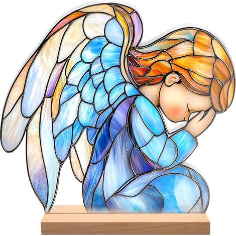 Angel - Décor Acrylique Pour Bureau Et Intérieur - Ornement De Table - Lot De 1 (1/5)