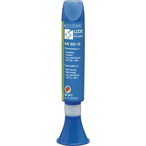 WEICON  sellador  de  superficies  WEICONLOCK  AN  305-18  rojo  50  ml  Pen  -  30518150 (1/3)