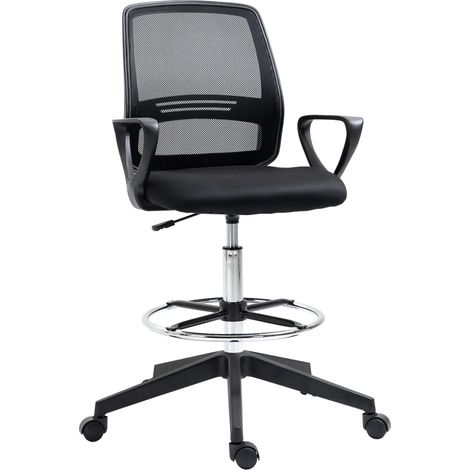 Ergonomischer verstellbarer Bürostuhl mit Fußstütze und Rollen, schwarz MODENUIT (1/5)