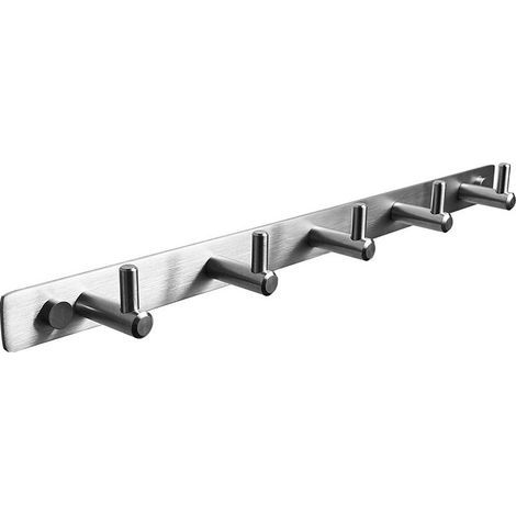 LaBlanc – 5 Wandhaken für Bademantel, Handtuch, Badezimmer, WC, Kleiderbügel, Kleidung, Mantel, Geschirrtuchhalter aus Edelstahl