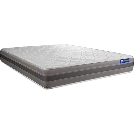 Pacchetto letto completo - Materasso 200x200cm + Box spring con doghe (kit) + 2 cuscini + Piumino - Actimemo Relax (1/5)