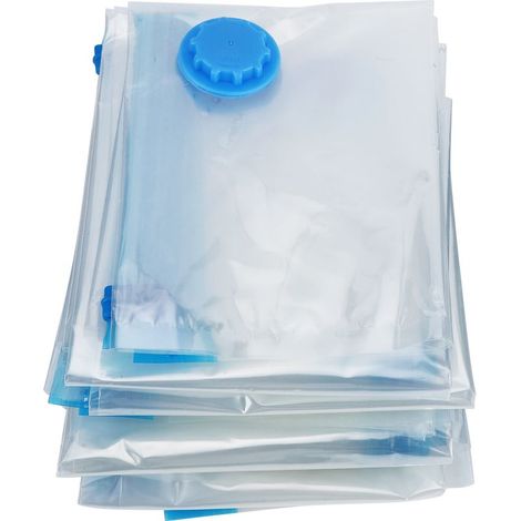 Lot de 6 sacs de rangement sous vide pour couettes, couvertures de voyage transparentes, vêtements, sacs de compression sous vide-AquaForge