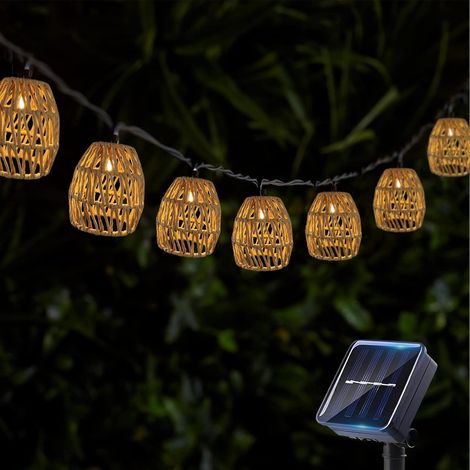 Kit 10 Guirlandes LED Solaires - 3.6m Lumière Chaude - Éclairage Extérieur Étanche - Résistant aux Intempéries - Idéal Terrasse, Fête (1/5)