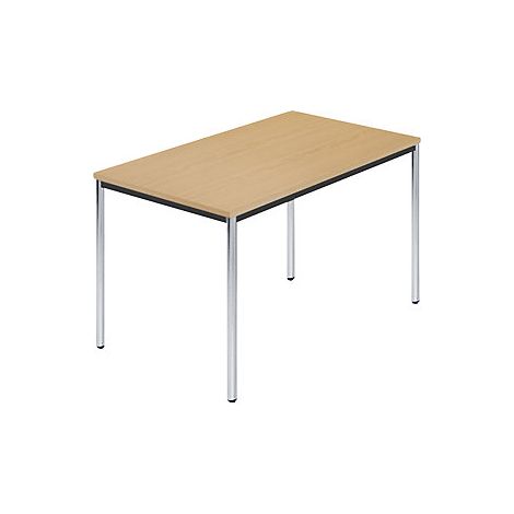 Mesa rectangular  tubo redondo cromado  A x P 1200 x 800 mm 