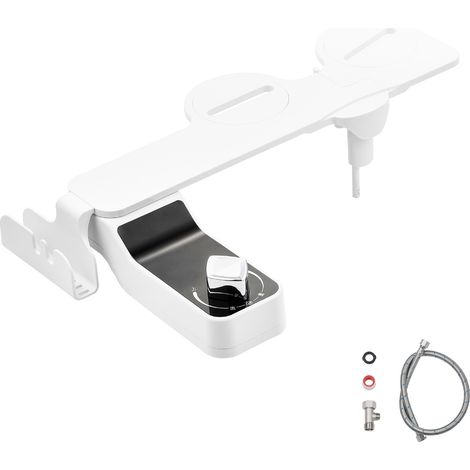 Mophorn Bidet-Toilettenaufsatz mit 7 mm ultraflachem Design, ausgestattet mit zwei einziehbaren Düsen und regulierbarem Wasserdruck, nicht elektrischer Kaltwassersprüher für Reinigung
