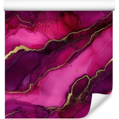 Carta da parati Ink viola, bordeaux, rosa e bordeaux 50x1000 cm (1/5)