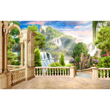 Papier peint panoramique - Cascades - 130 cm x 81 cm (1/2)
